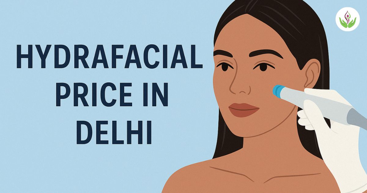 HydraFacial treatment on cheek with price guide in Delhi